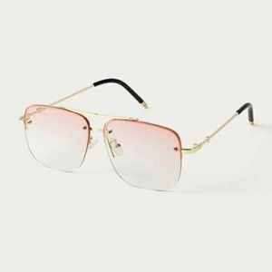 Pink Metal Frame Sunglasses